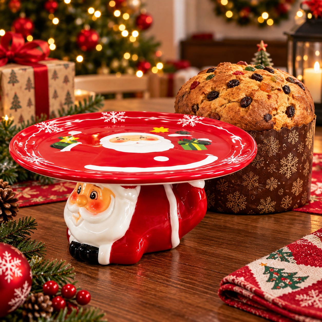PANETONERO DE CERÁMICA SANTA CLAUS - 30 CM
