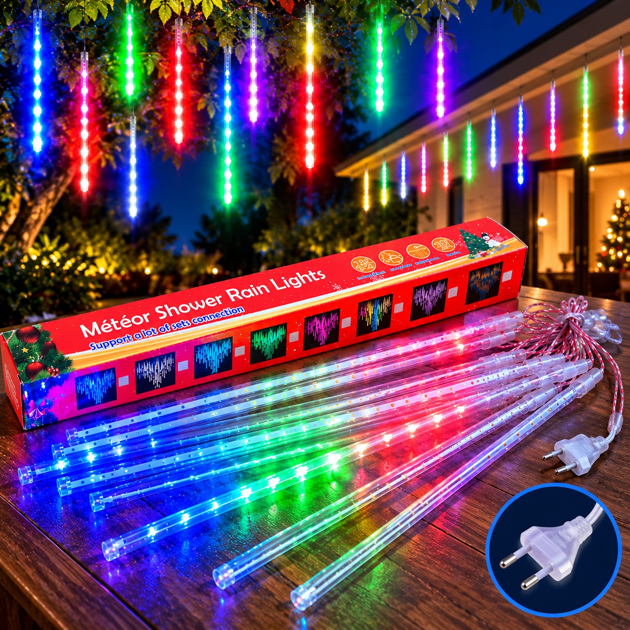 LUCES MULTICOLOR TIPO METEORITO - 50 CM