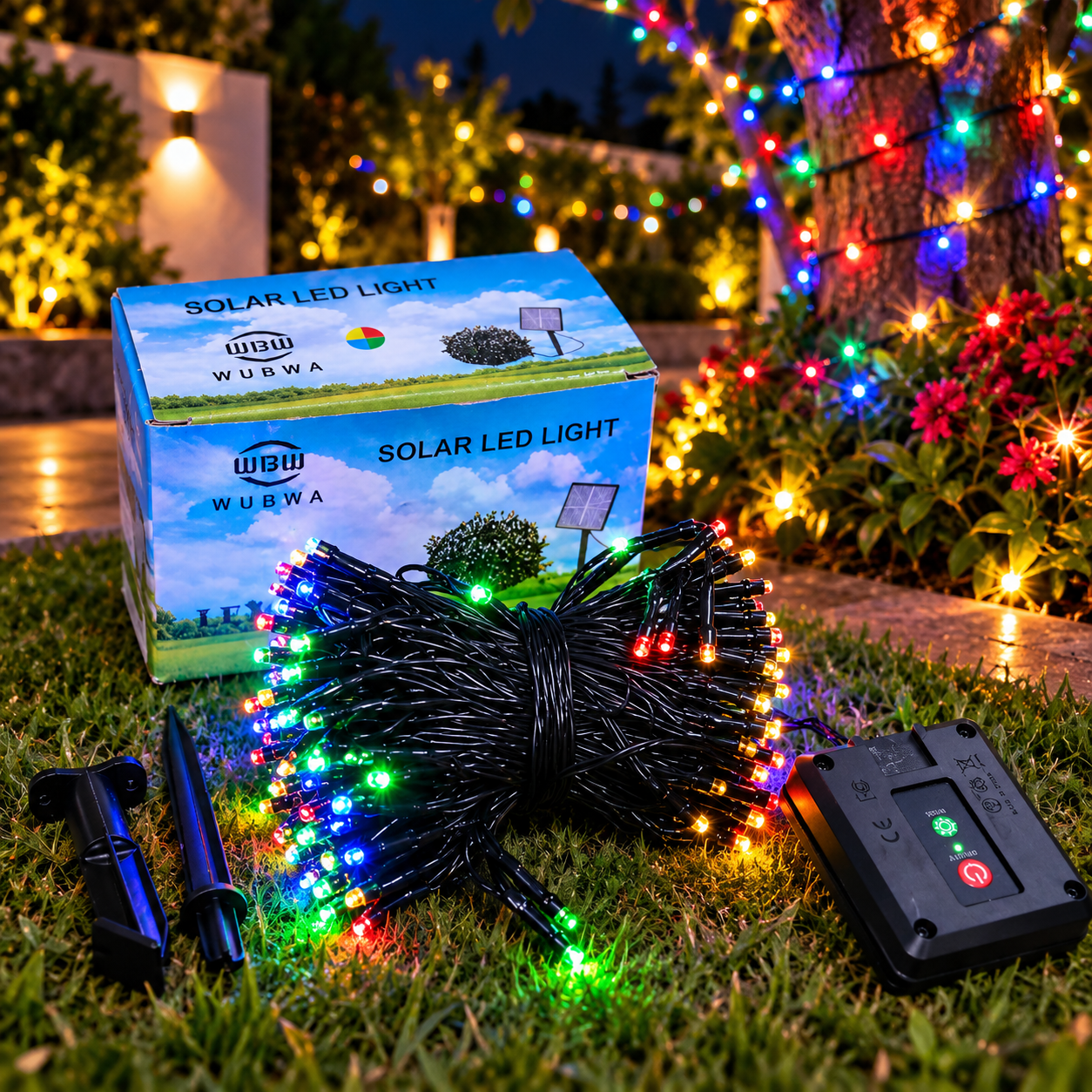 LUZ SOLAR MULTICOLOR DE 25 METROS
