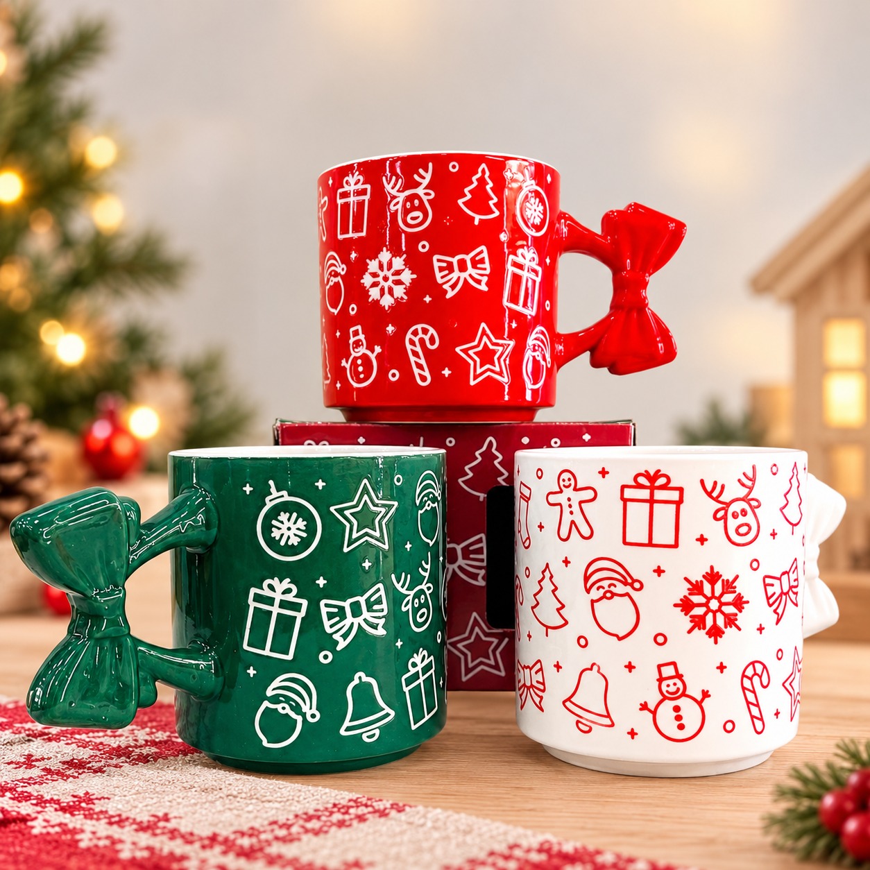TAZA NAVIDEÑA DE CARAMELO - 400 ML