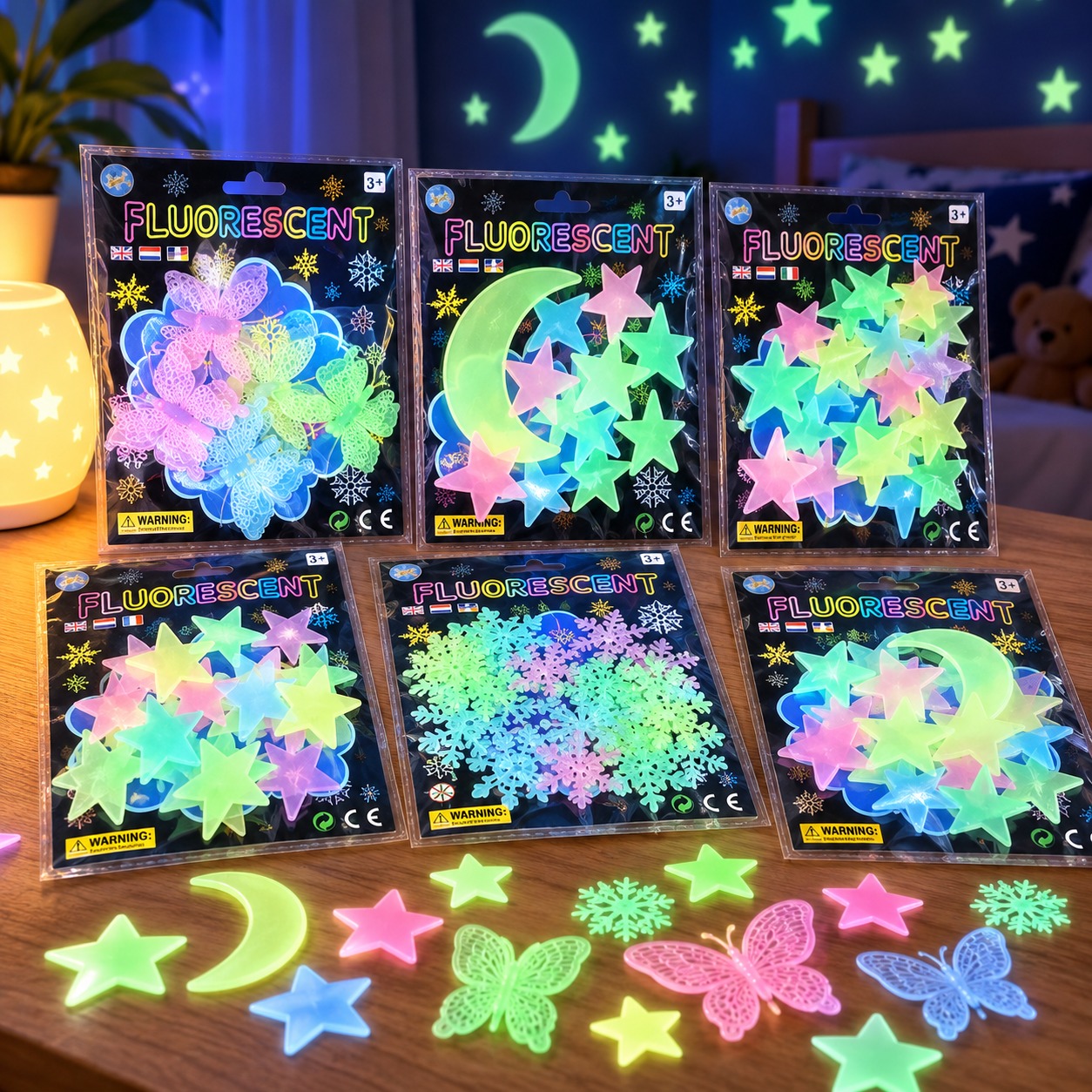 PEGATINAS FLUORESCENTES PARA TECHO