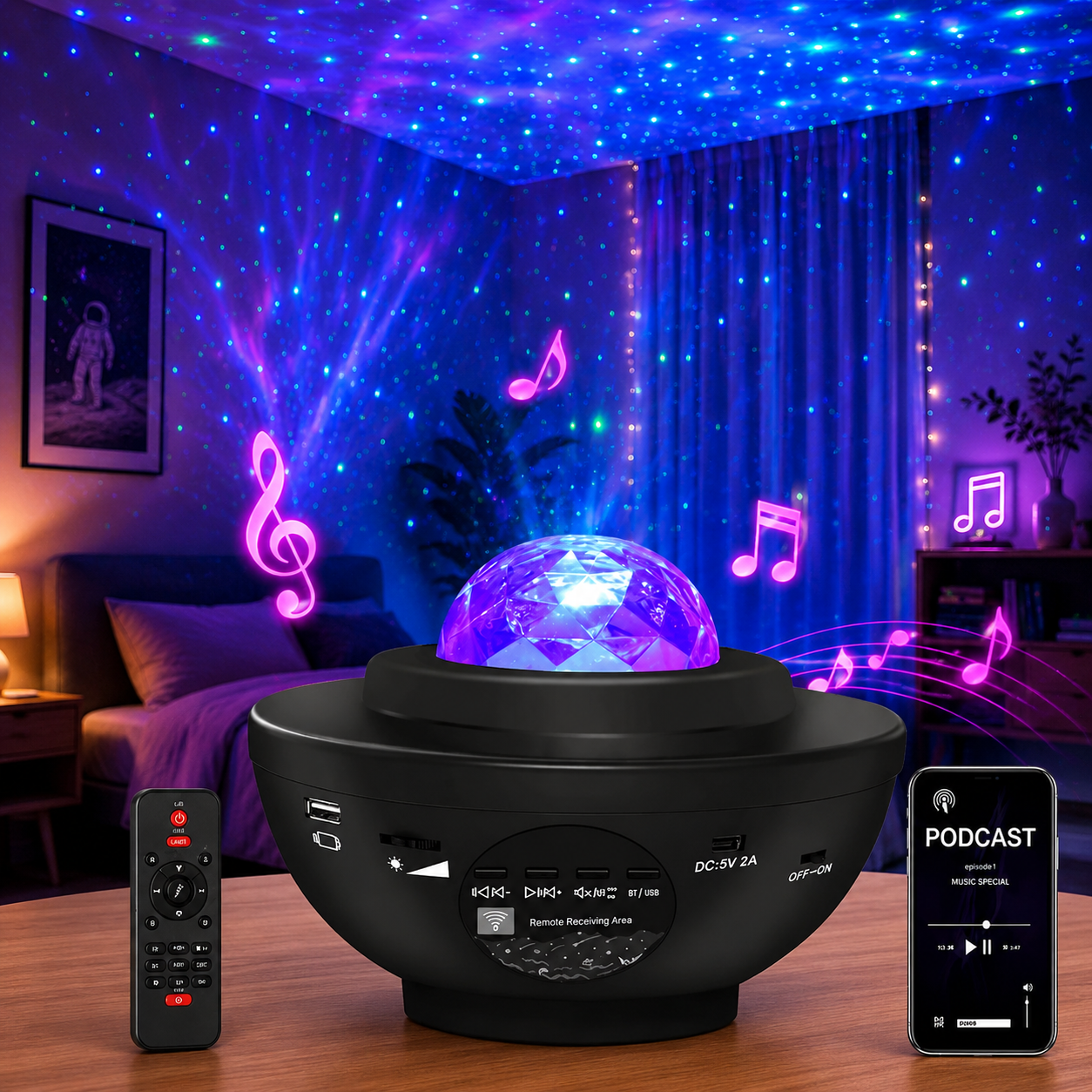 PROYECTOR GALAXIA CON PARLANTE BLUETOOTH