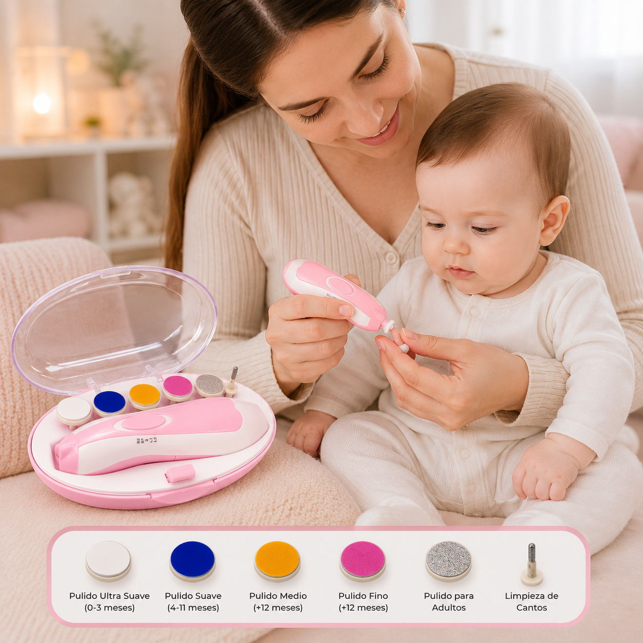 KIT DE LIMADOR PULIDOR DE UÑAS PARA BEBÉS