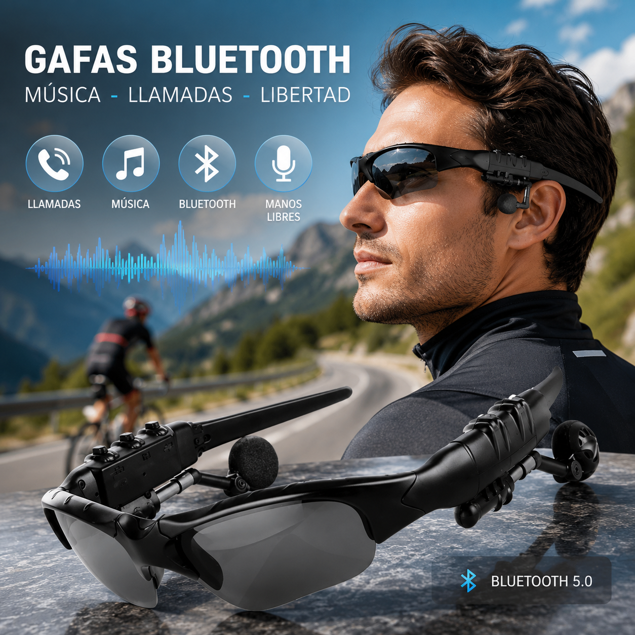 LENTES DE SOL CON AUDIFONO BLUETOOTH