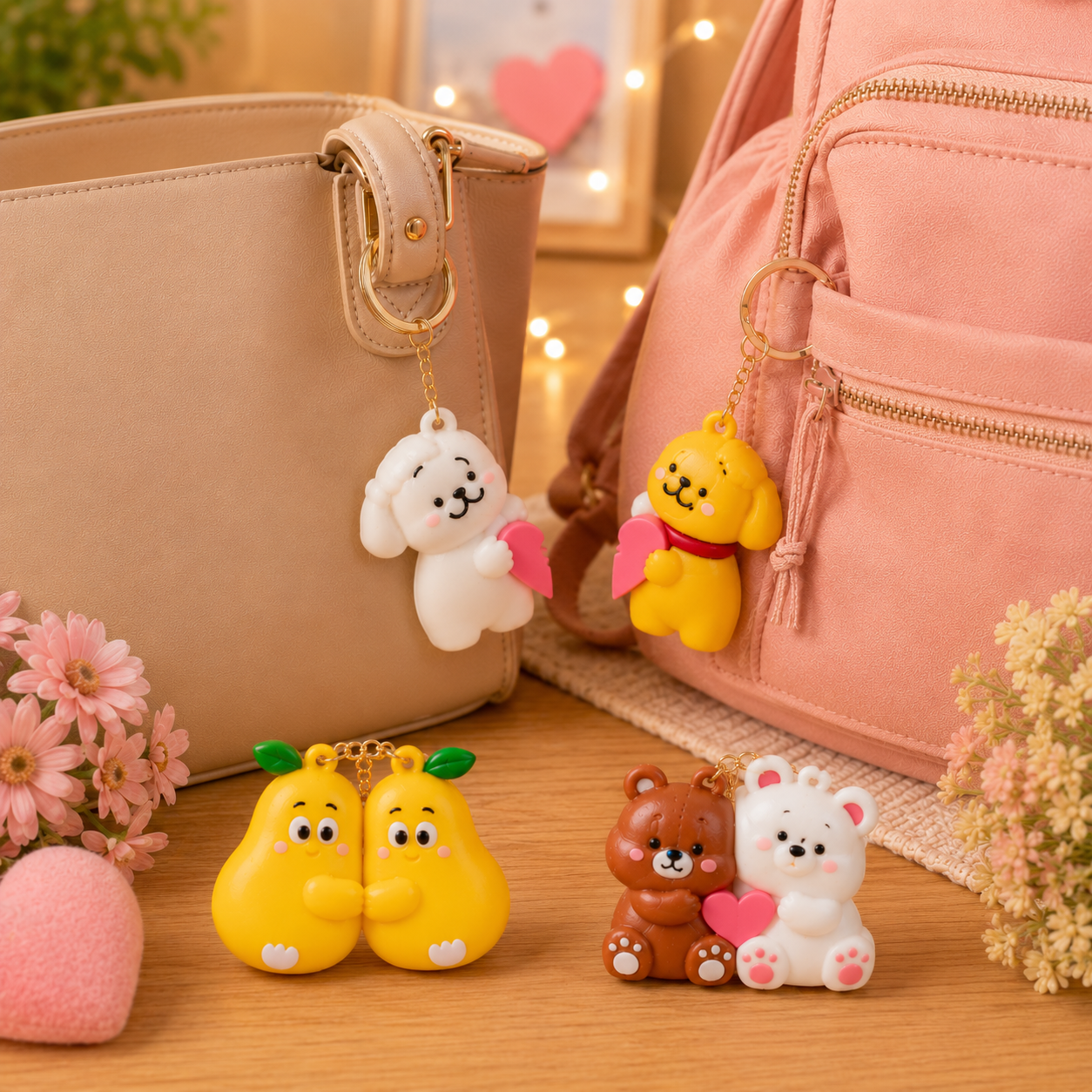 LLAVEROS KAWAII PARA COMPARTIR