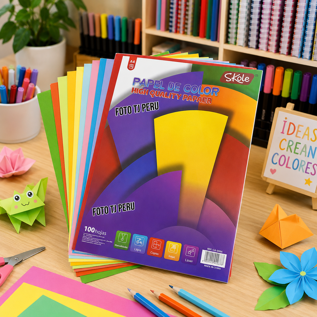 PACK DE 100 HOJAS DE COLORES A4