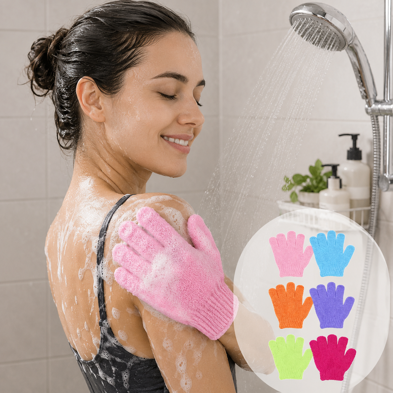 PACK DE 6 GUANTES DE EXFOLACIÓN CORPORAL