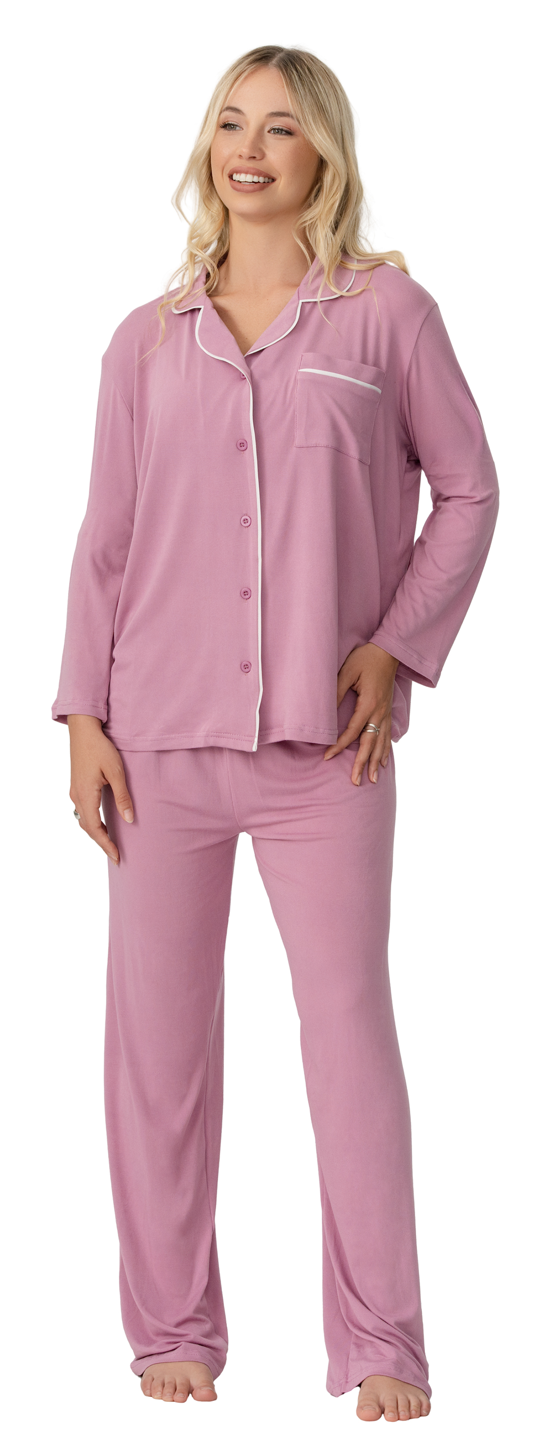 7470. Pijama camisero liso - Image 1
