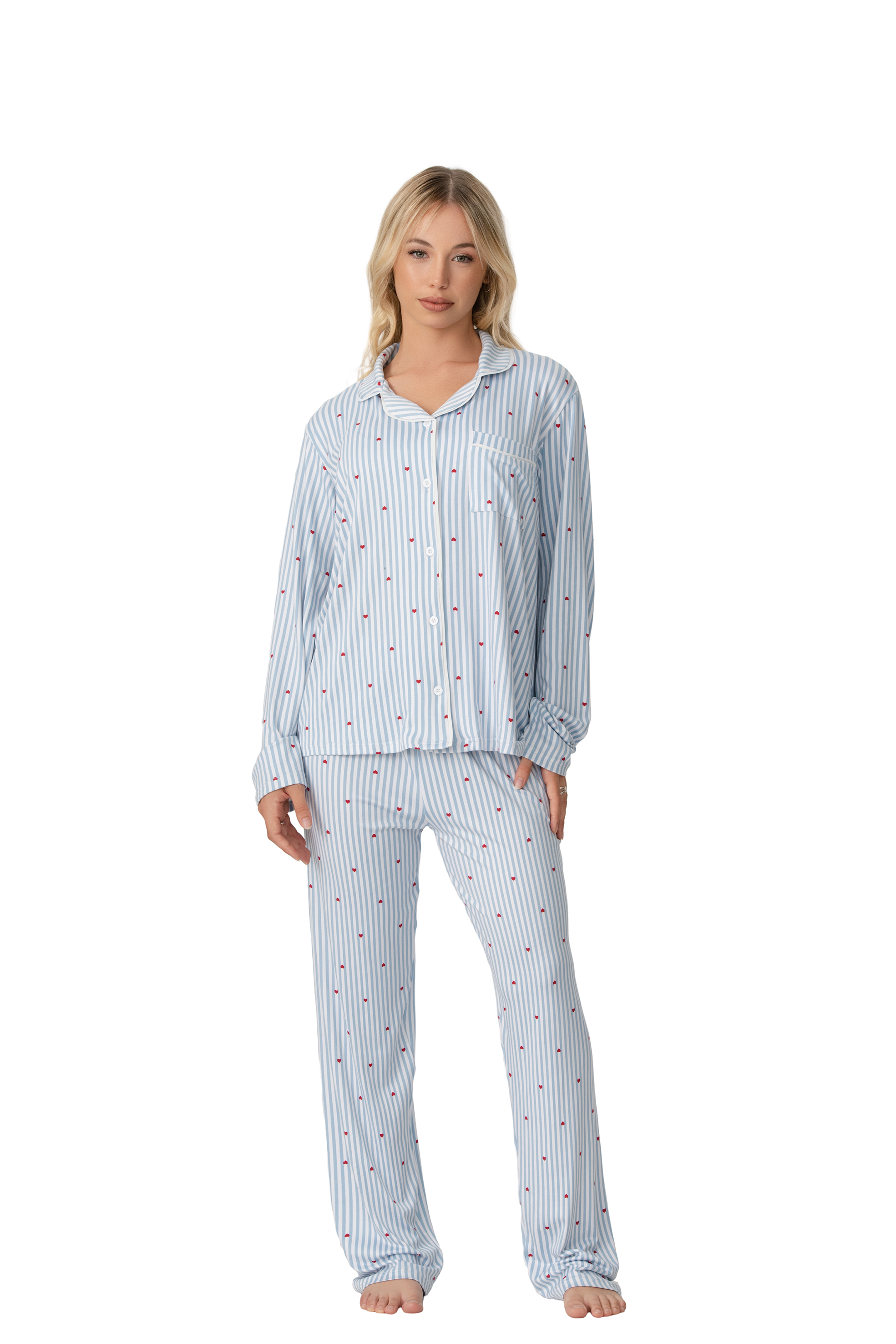 7471. Pijama camisero rayado  - Image 1