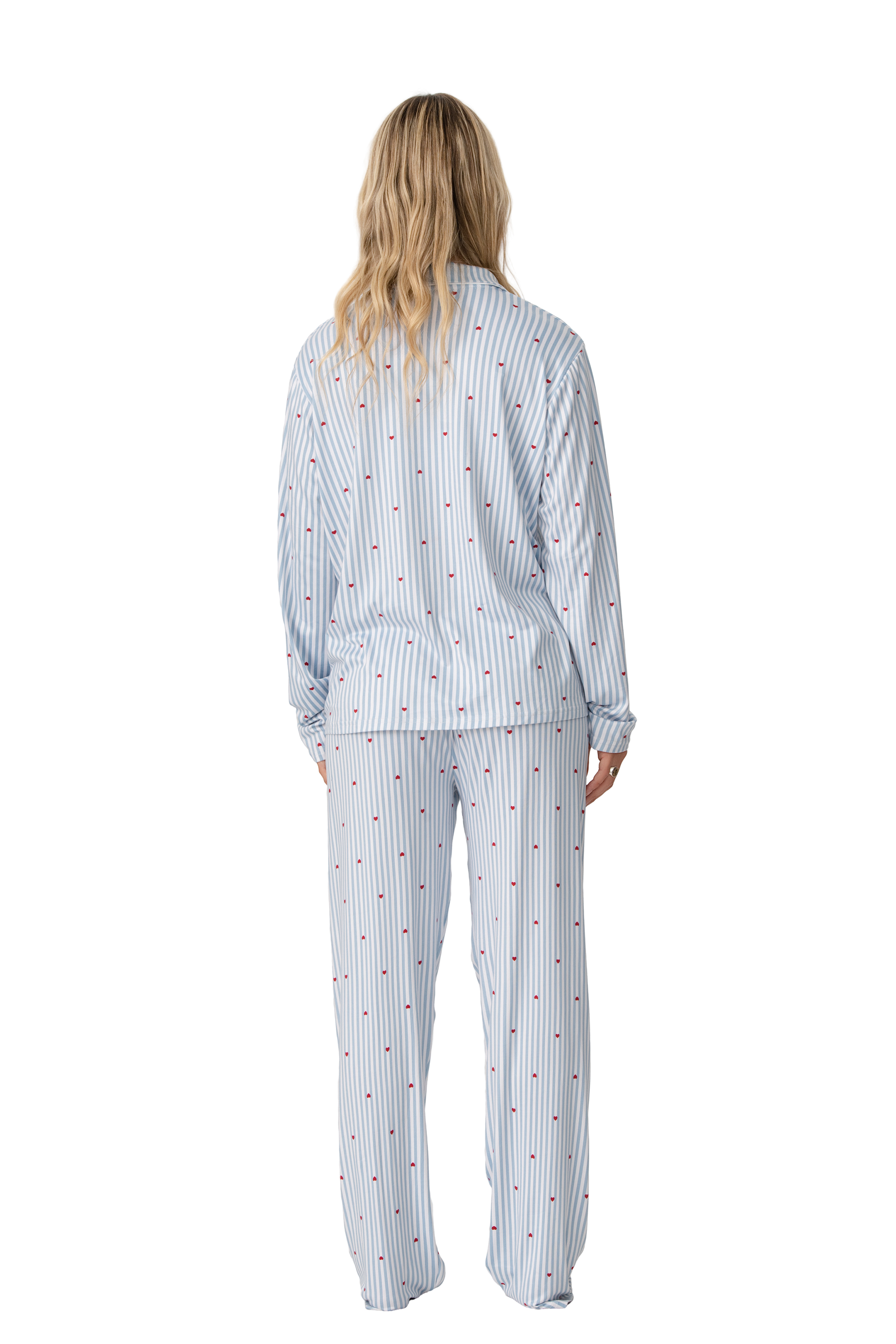 7471. Pijama camisero rayado  2