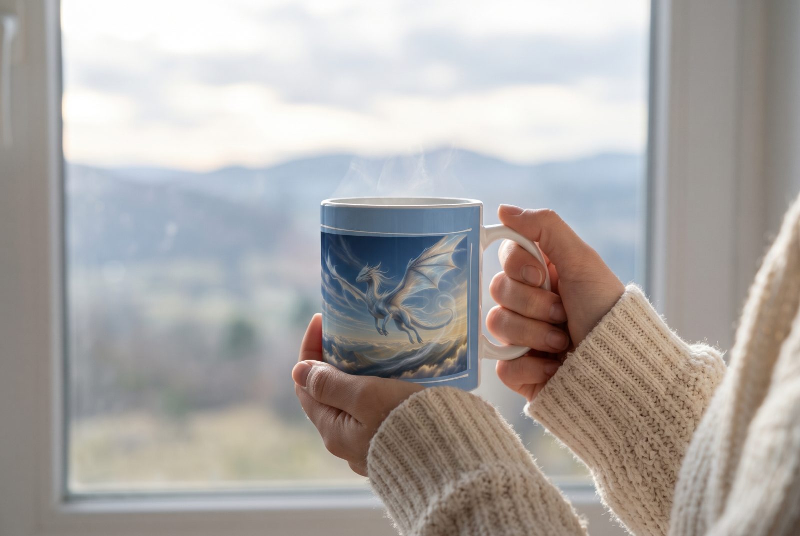 Luftdrache Tasse – Drachentasse mit Spruch und Begleitheft | Elementardrachen