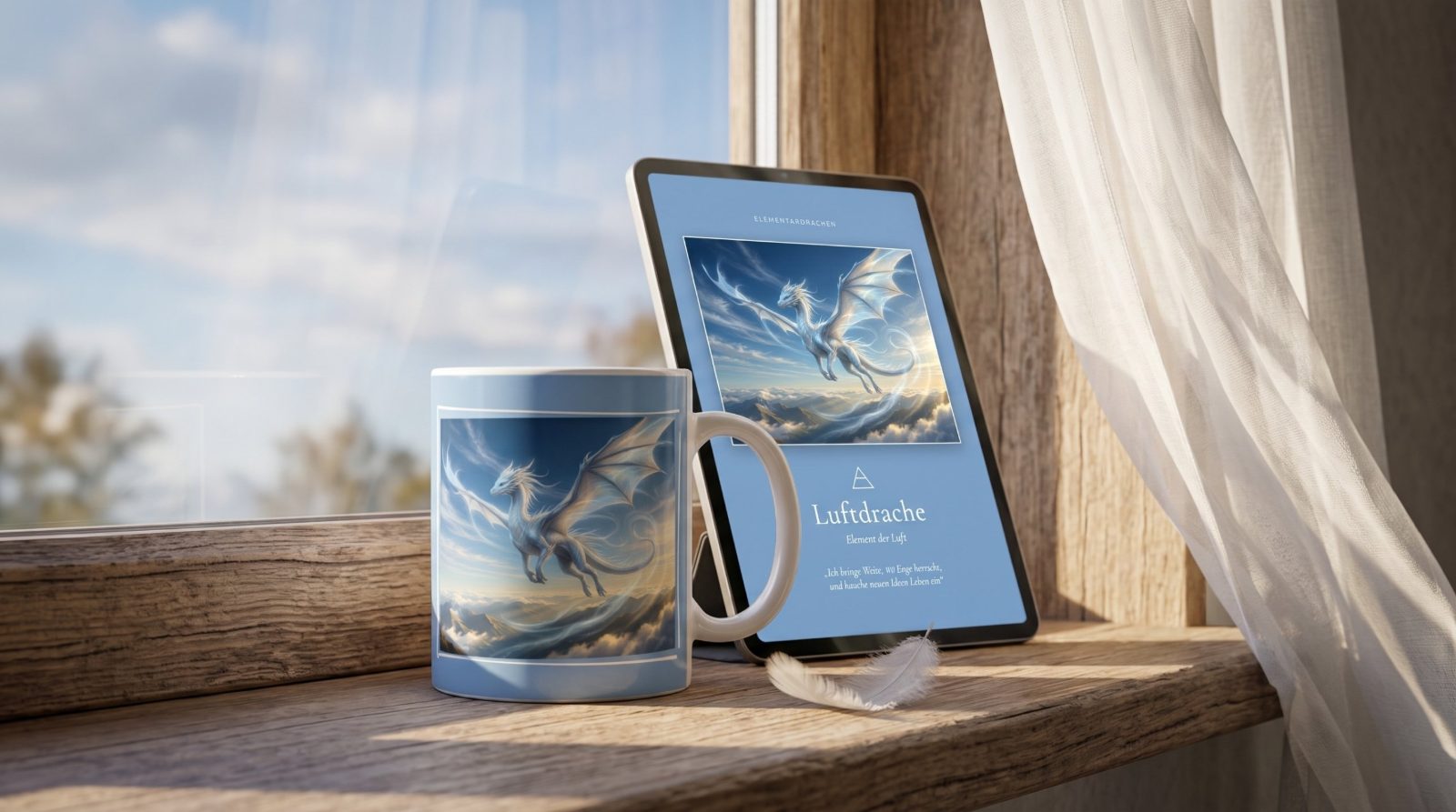 Luftdrache Tasse – Drachentasse mit Spruch und Begleitheft | Elementardrachen 4