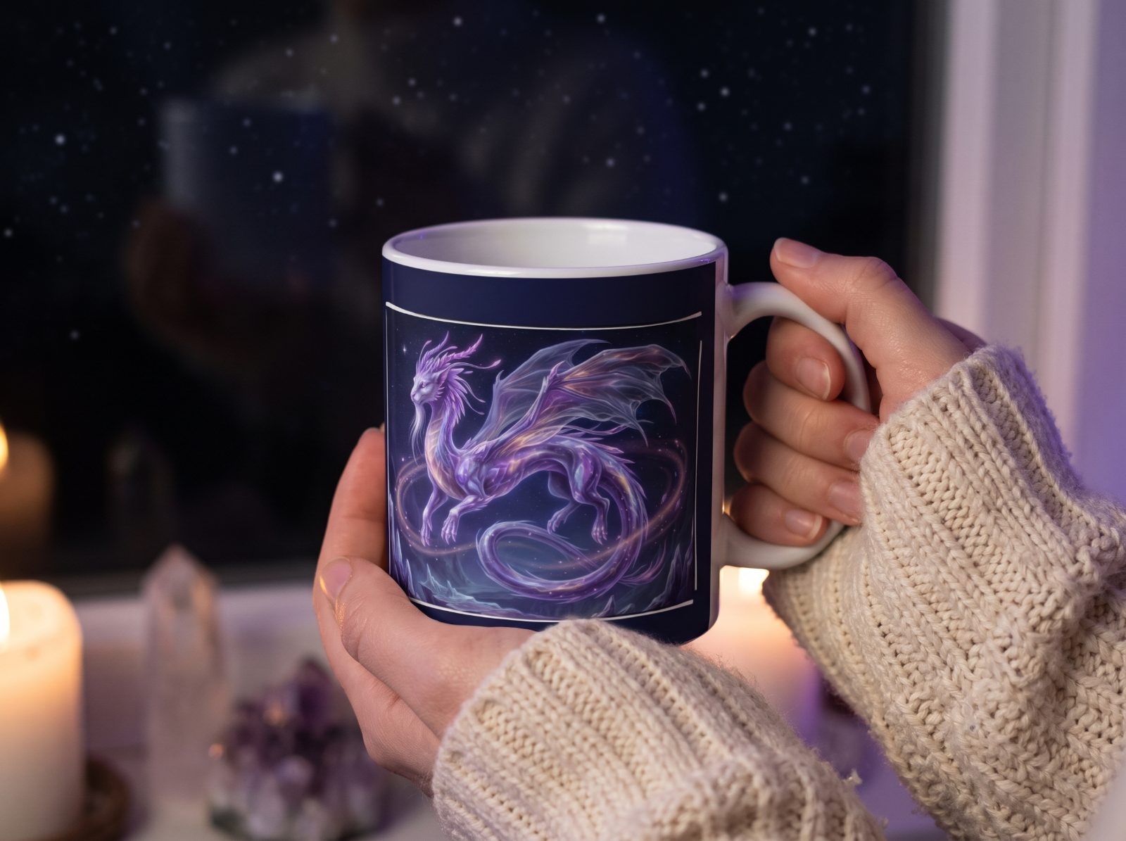 Ätherdrache Tasse – Drachentasse mit Spruch und Begleitheft | Elementardrachen - Image 1