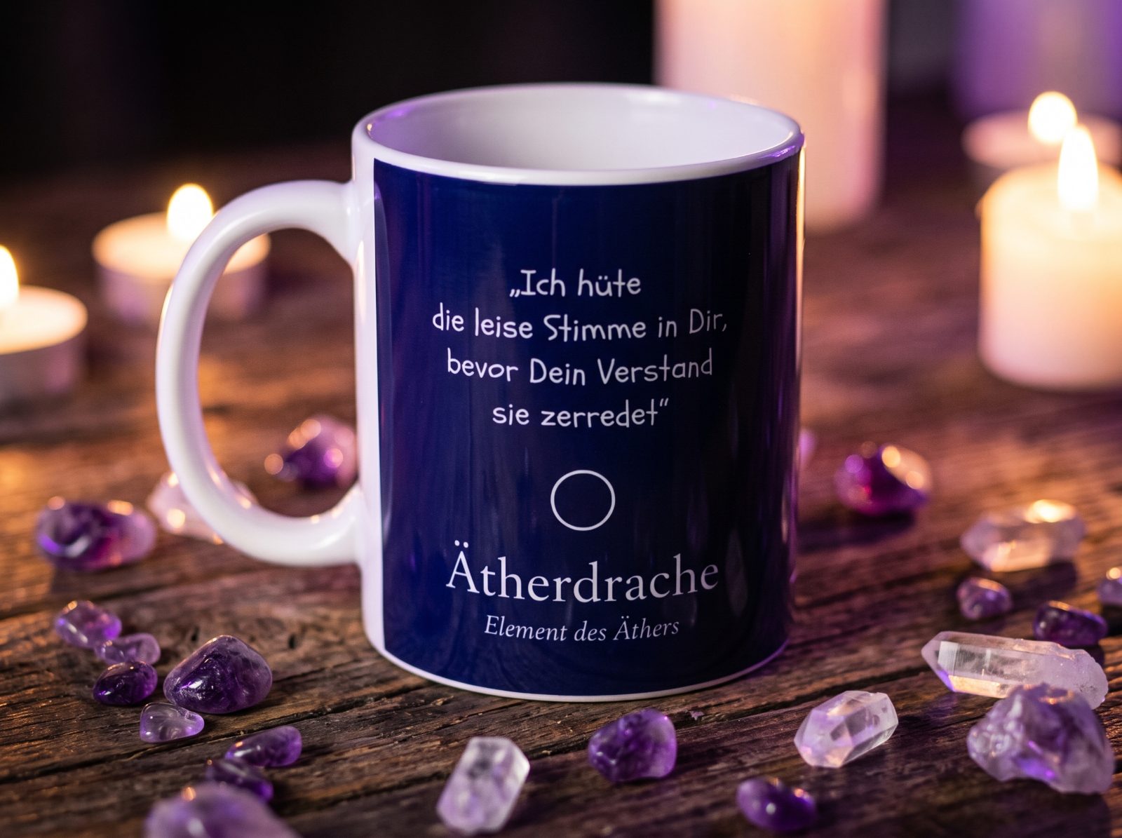 Ätherdrache Tasse – Drachentasse mit Spruch und Begleitheft | Elementardrachen 4