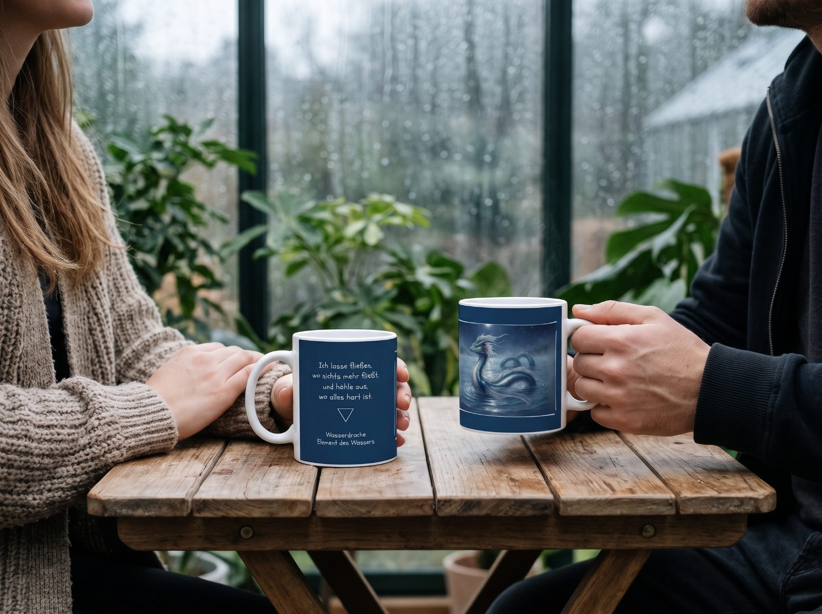 Wasserdrache Tasse – Drachentasse mit Spruch und Begleitheft | Elementardrachen 2