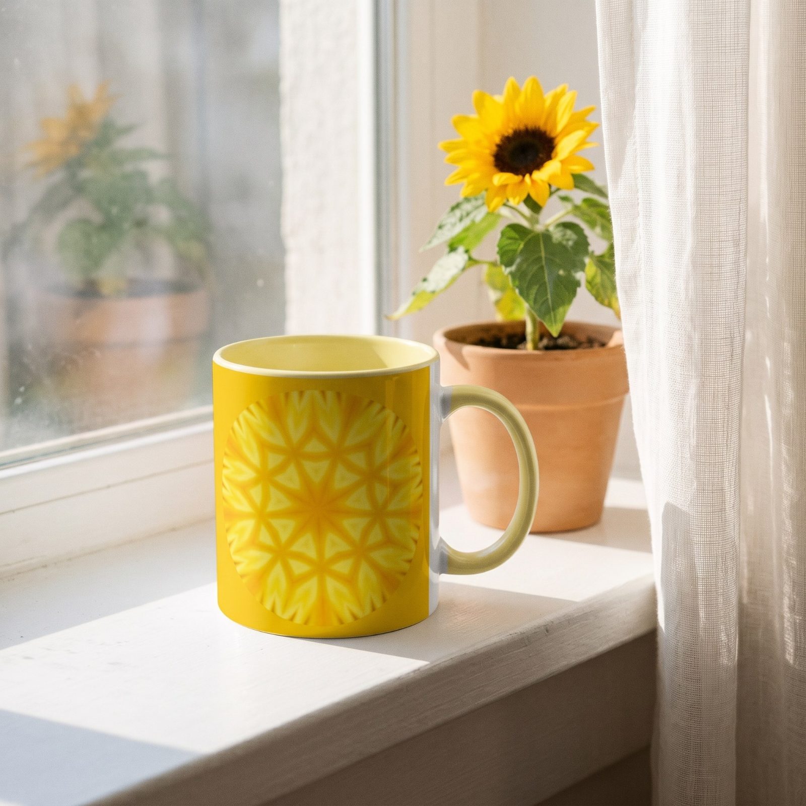 Designertasse Sonnenmandala „Let's shine!“ – Tasse mit Spruch, versandkostenfrei | Florestella-Artwork 2