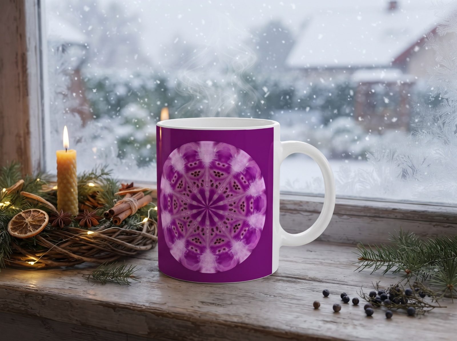 Designertasse Fingerhut-Mandala „Schutz und tiefe Verbundenheit“ – Tasse mit Spruch, versandkostenfrei | Florestella-Artwork 4