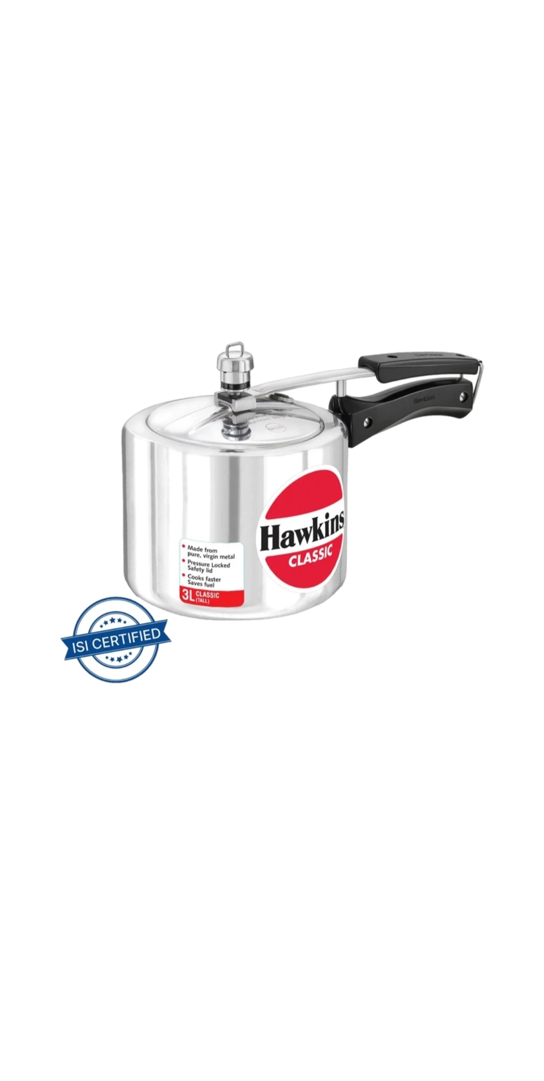 Classic Tall (CL3T) 3 L Pressure Cooker (Aluminium) - Image 1