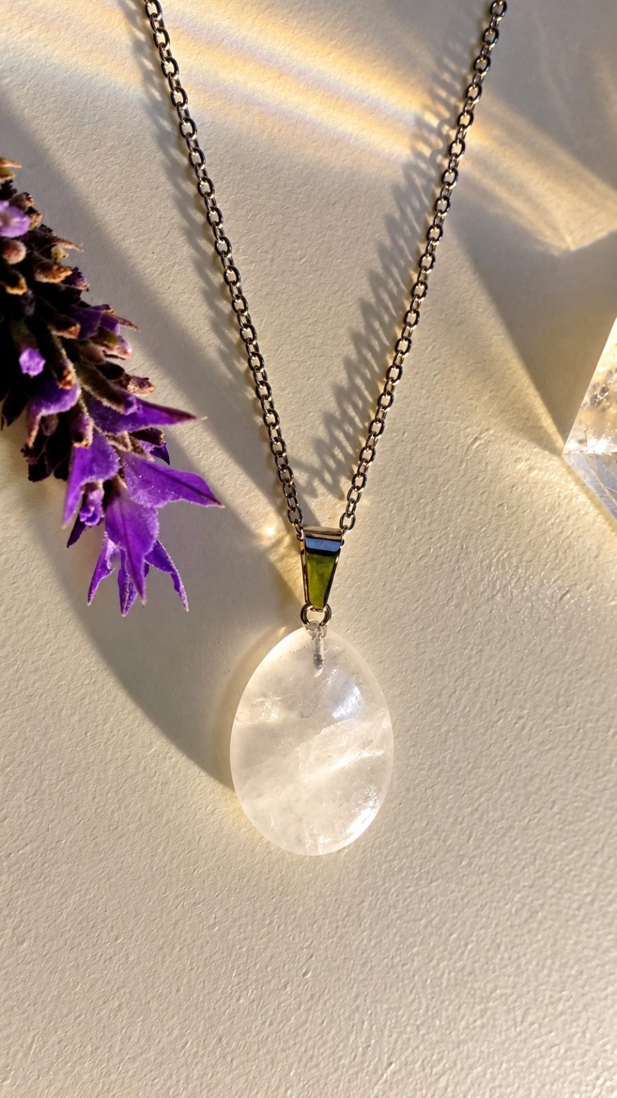 Dije Cuarzo Cristal En Gota