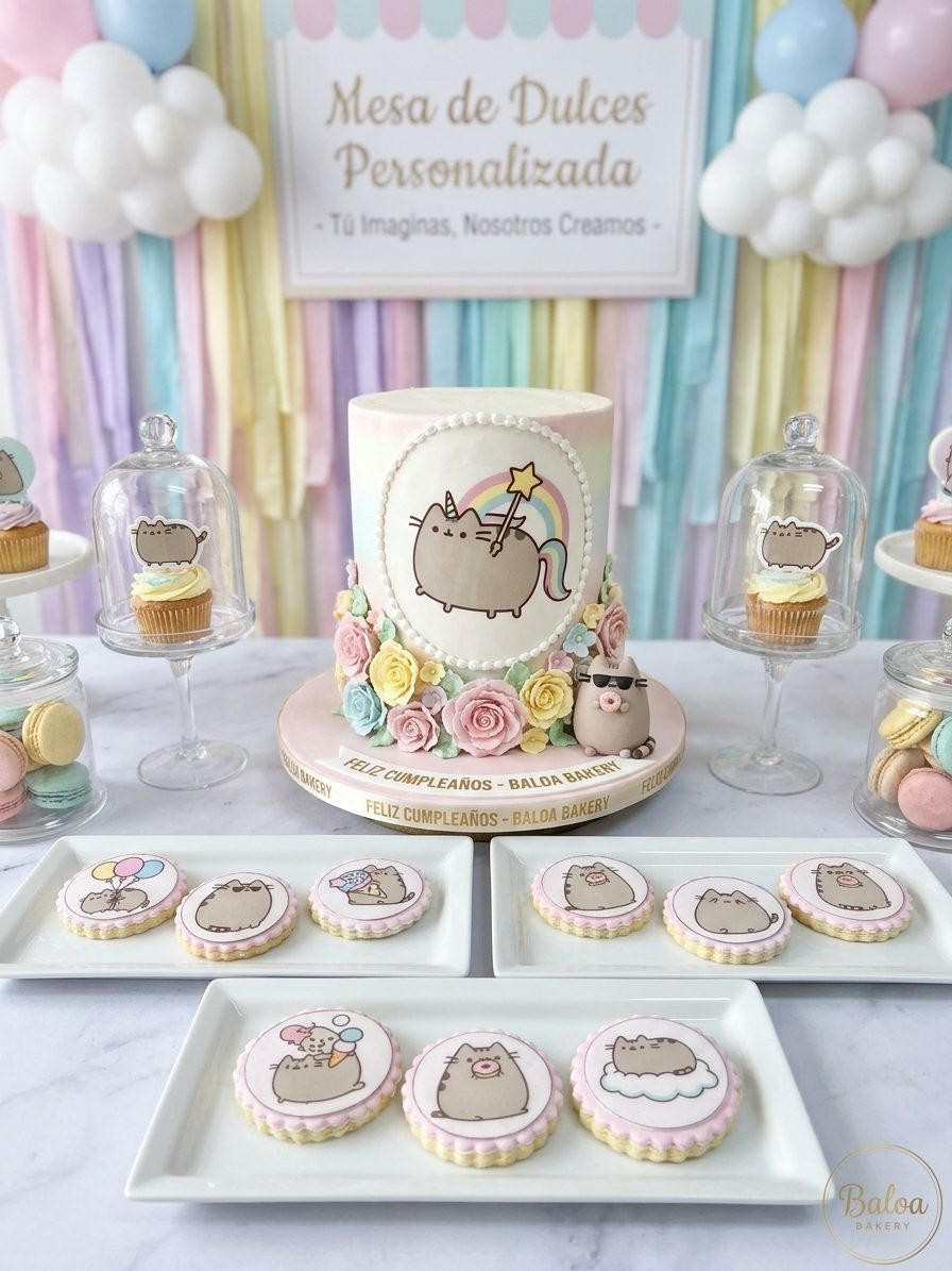 Combo torta, mesa de dulce y galletas 