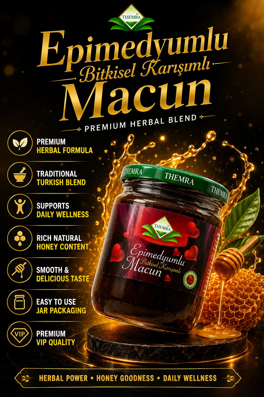 Epimedium Macun Turkish Honey Jar (240 gram) 2