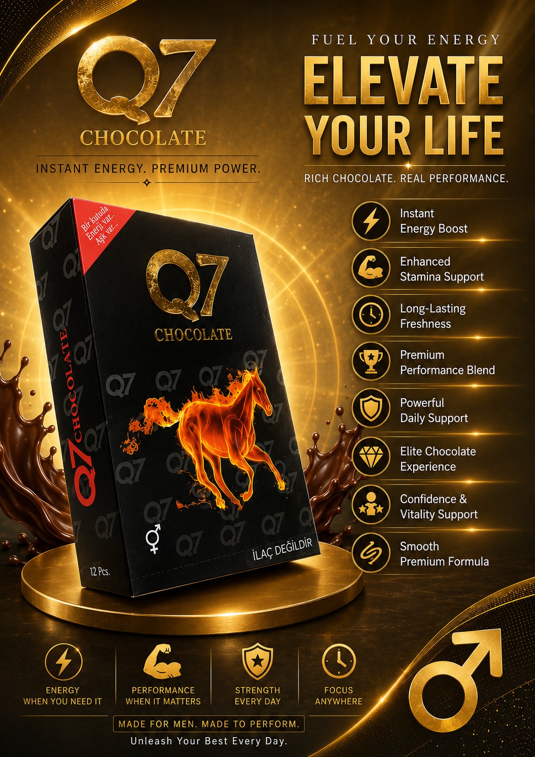 Q7 Turkish Chocolate Limited Edition Large Pack (12x35g) - Image 1