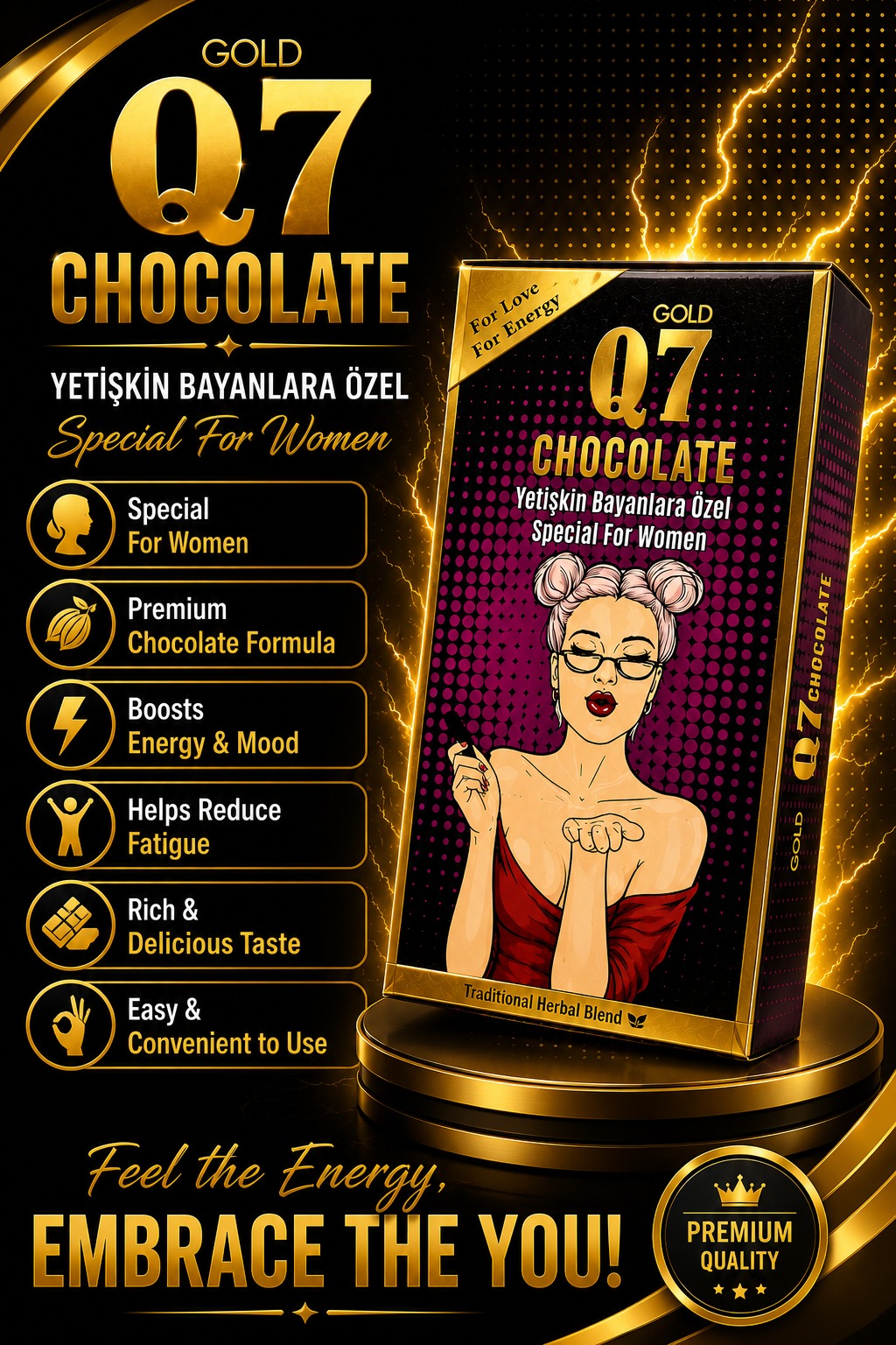 Gold Q7 Ladies Chocolate (Women Special Edition) 25g x 12 pieces 2