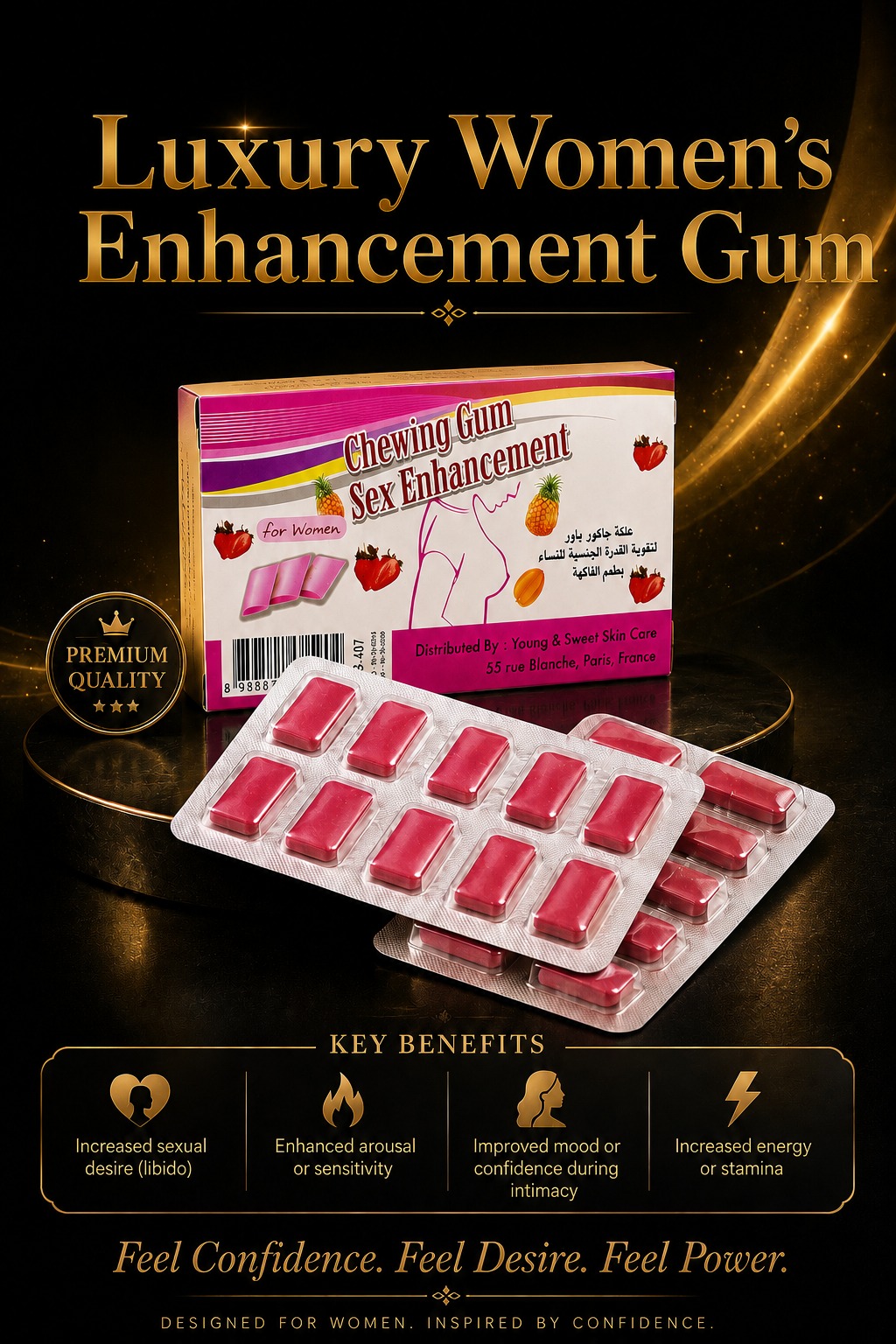 JAGUAR POWER WOMEN’S CHEWING GUM - Image 1