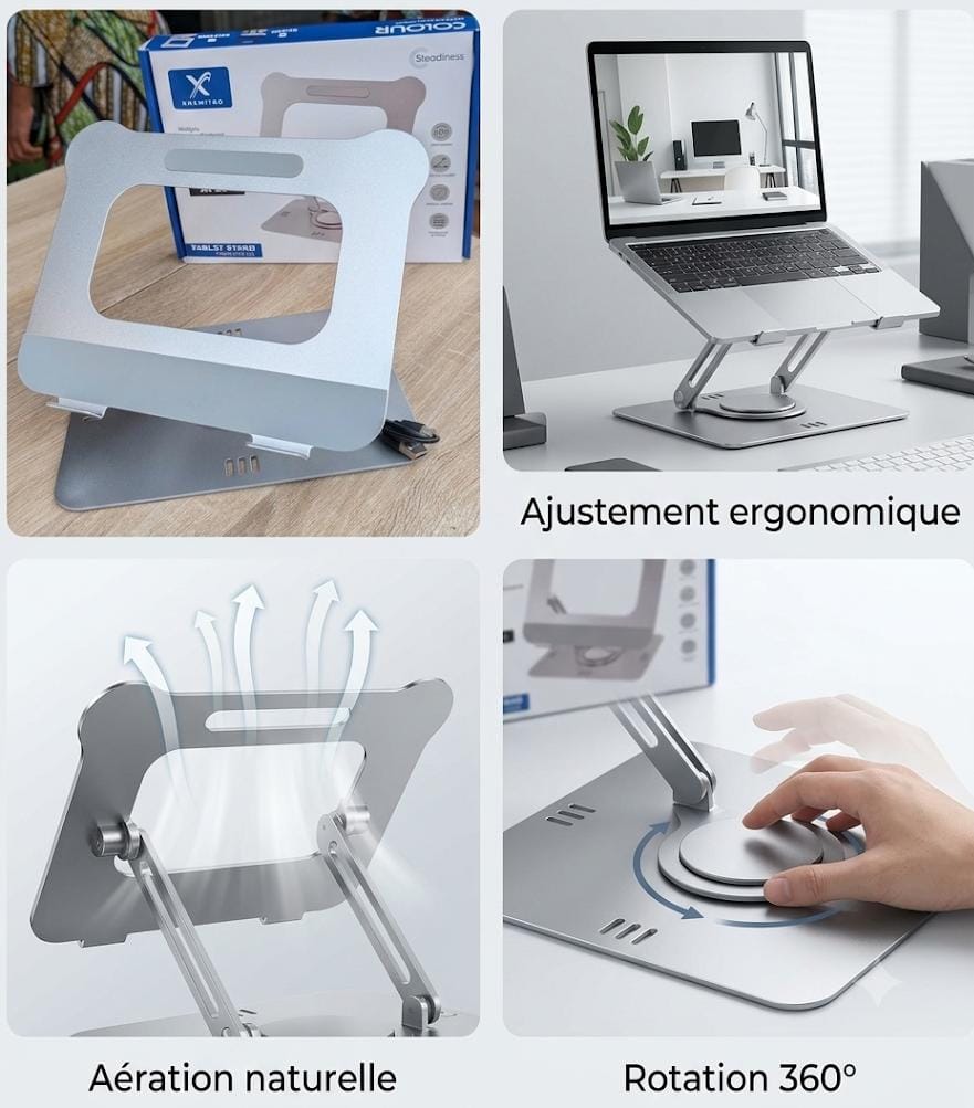 Pose ordinateur portable et tablette 