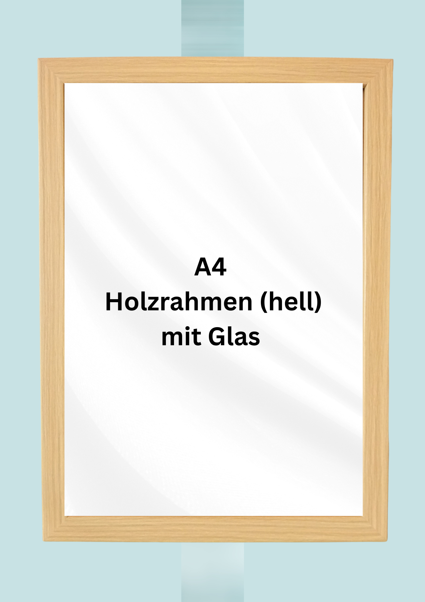 Bilderrahmen A4 in Holzoptik mit Glasscheibe - Image 1