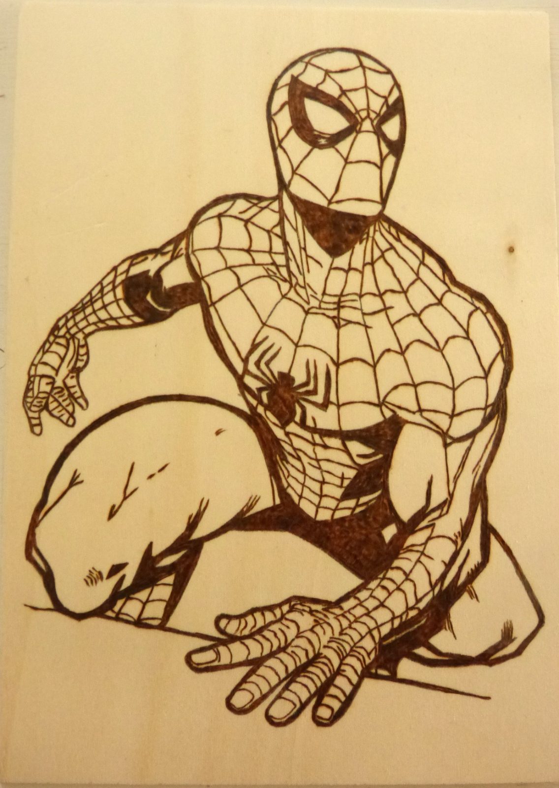 Spider-Man – Handgebrannte Brandmalerei