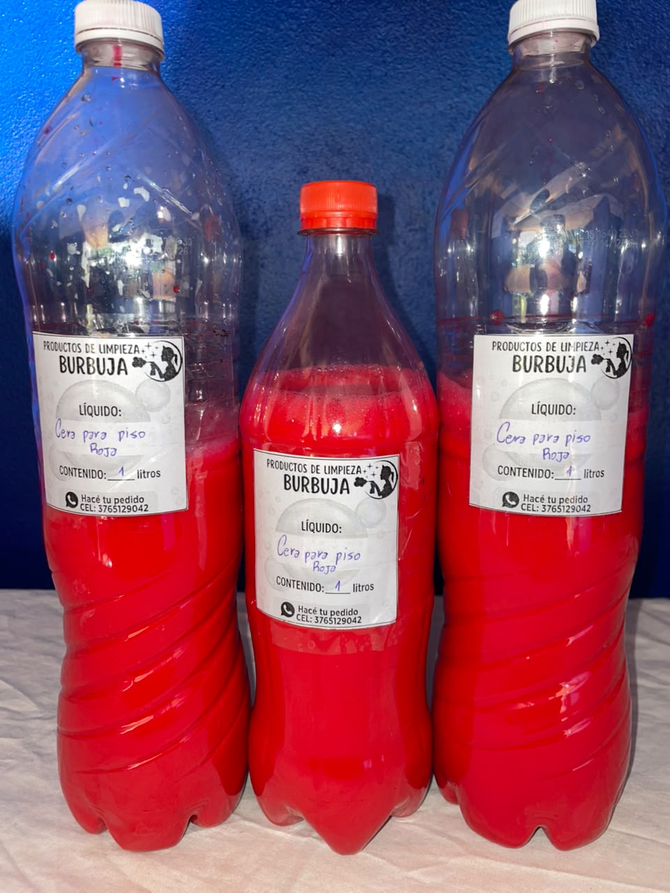 Cera de piso Roja