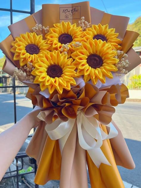 Bouquet de girasol de tela  - Image 1