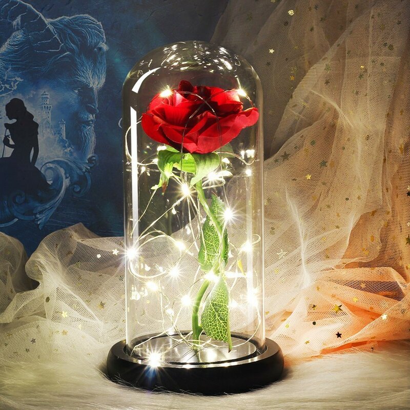 Cúpula de cristal "la bella y la bestia"  3