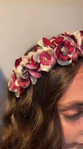 Diadema de flores hechas a mano  2