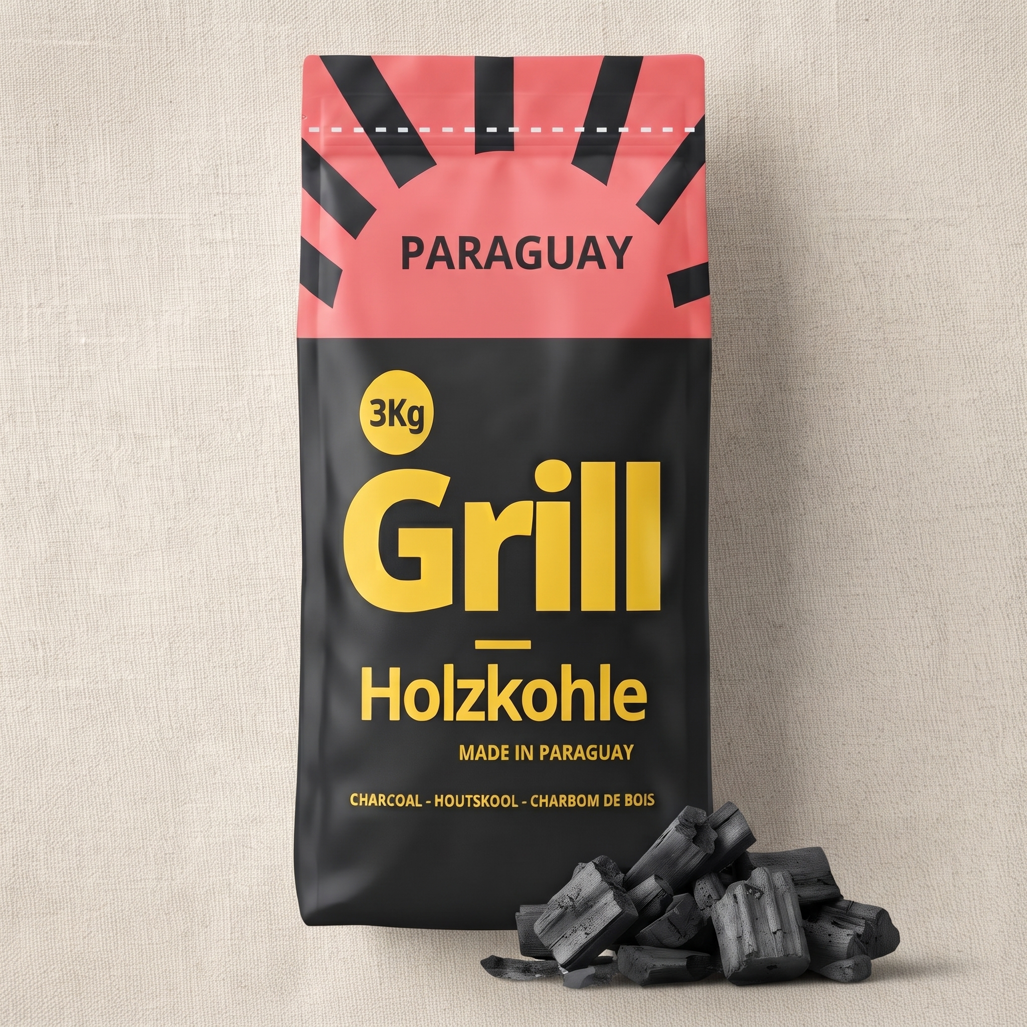 Carbón Grill ( 3 kg ) x 6 