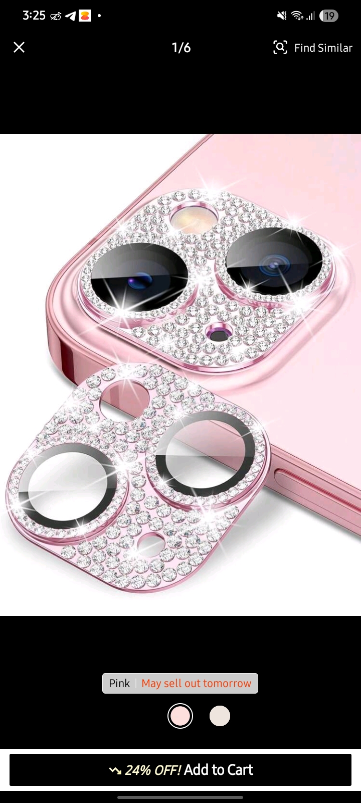 Full Rhinestone Camera Lens Protector 