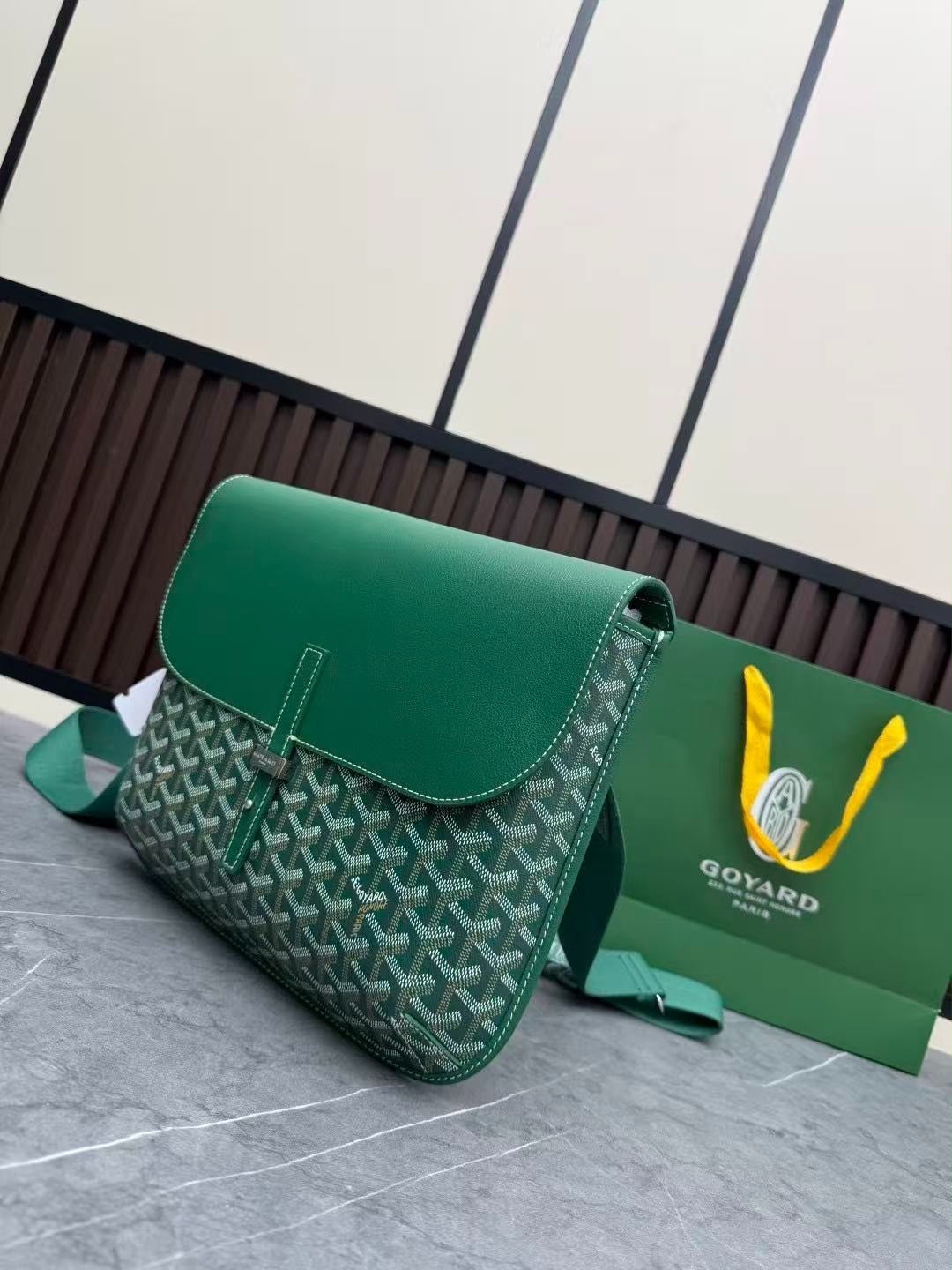 Goyard Messenger Bag – Green - Image 1