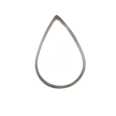 Conectores de marco de acero inoxidable 304, gota hueca negra, 26 mm x 17 mm