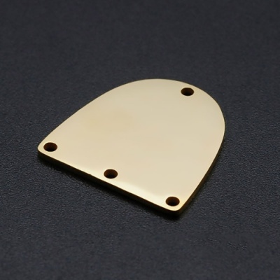 Charm de acero inoxidable arqueados chapados en oro 20 mm x 20 mm
