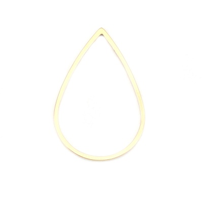 Conectores de marco de acero inoxidable 304, huecos chapados en oro, 26 mm x 17 mm