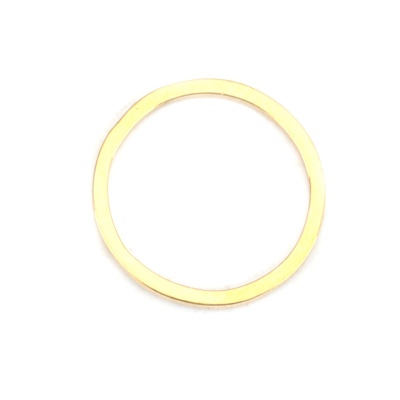conectores de marco de acero inoxidable redondos chapados en oro de diámetro hueco de 12 mm