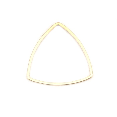 Conectores de marco de acero inoxidable Triángulo Chapado en Oro Hueco 20 mm x 20 mm