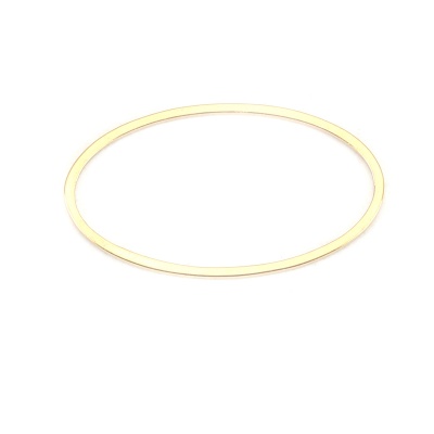 Conectores de marco de acero inoxidable 304, ovalados, chapados en oro, huecos, 26 mm x 15 mm