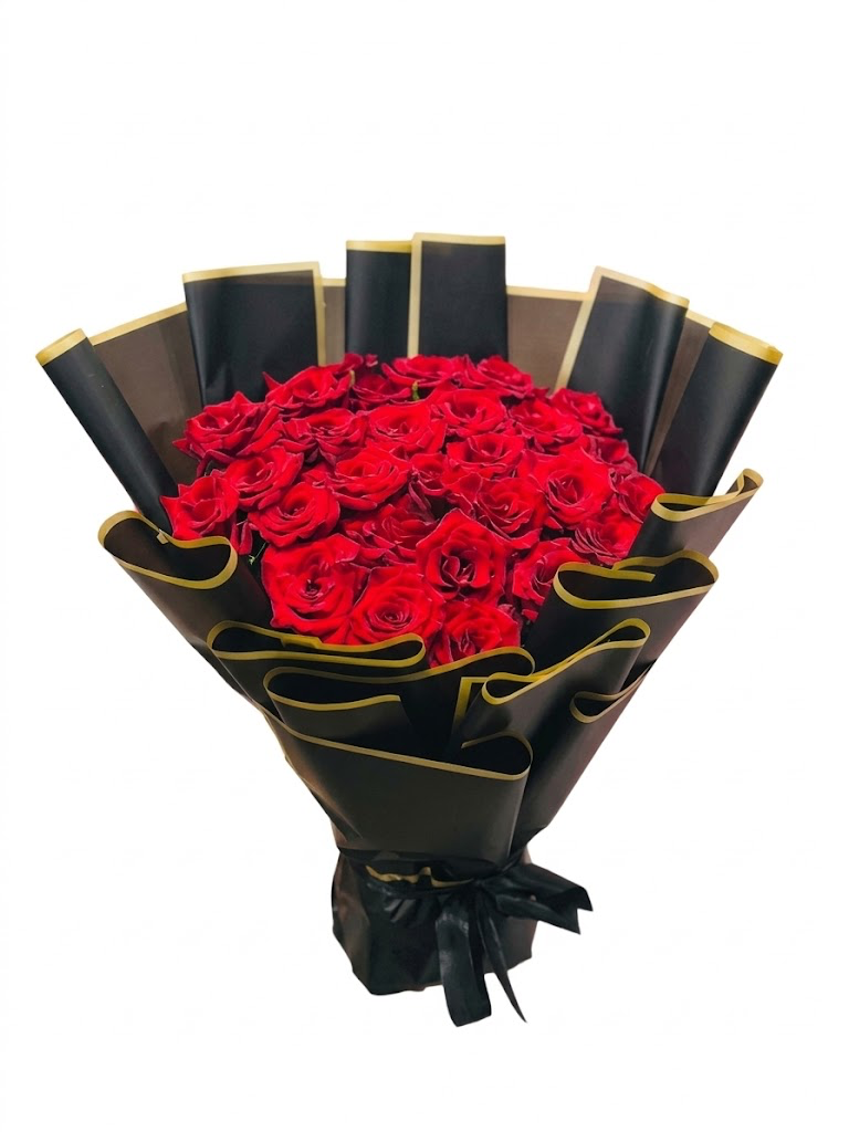 Bouquet de 20 roses rouges