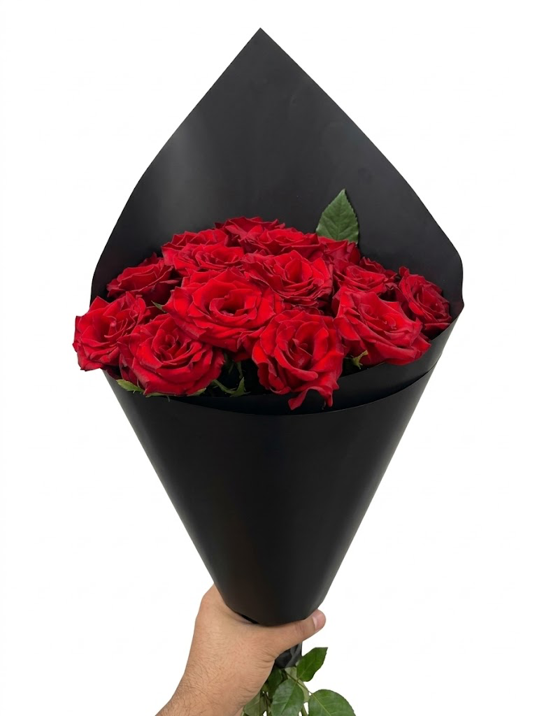 Bouquet de 10 roses rouges