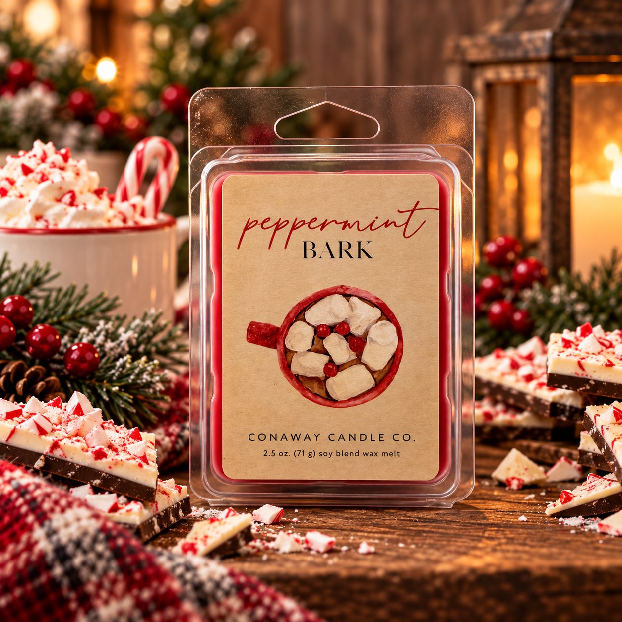 2.5oz Peppermint Bark Wax Melts