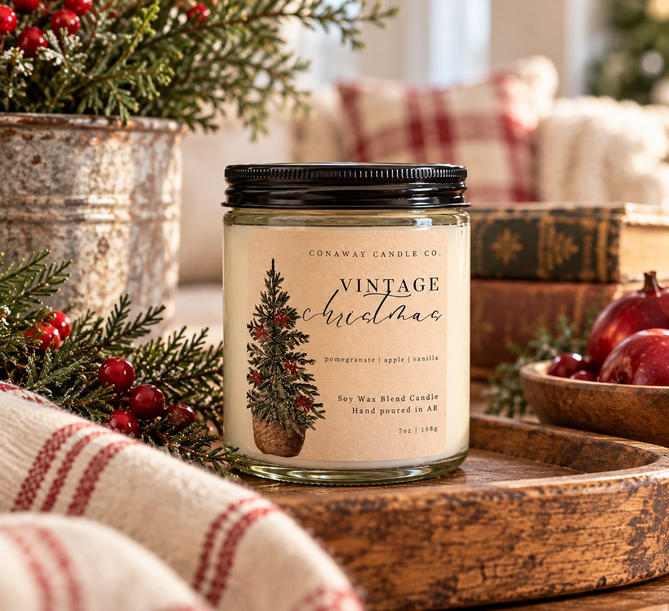 7oz Vintage Christmas Candle
