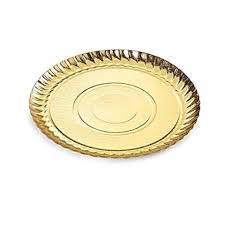 bandeja carton dorada/plateada 37x28