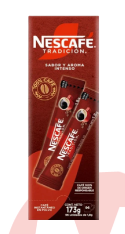CAFÉ NESCAFE TRADICION SOBRE X 96 UN de 173 GR